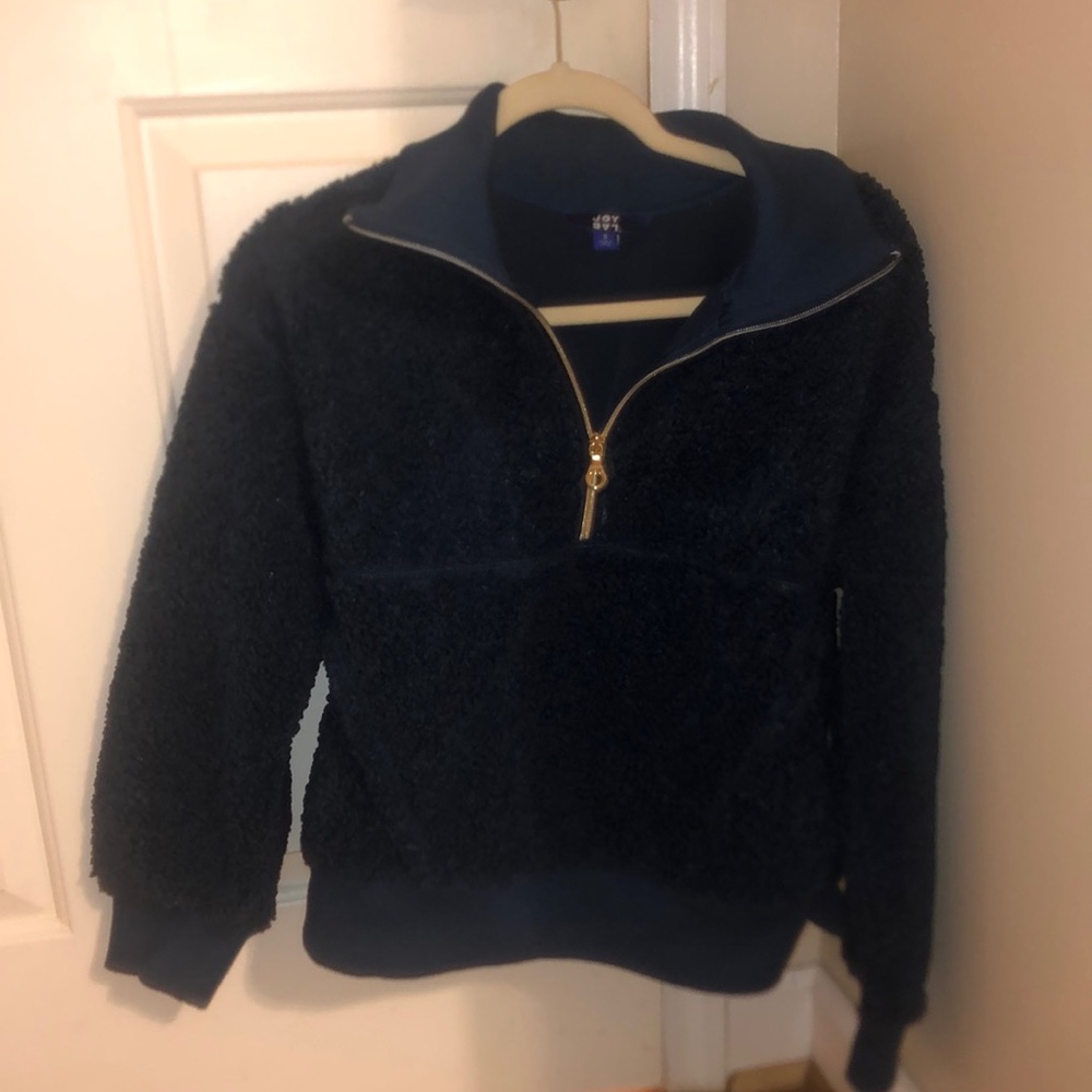 Navy shacket pullover for sale